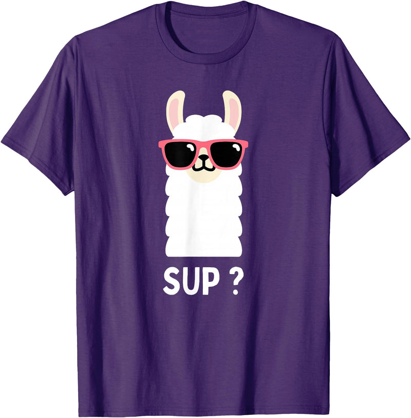 Llama Costume For Boys Funny Llama Kids T-Shirt - Purple