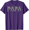 Cow Pattern Print Family Matching Birthday Apparel Cow Papa Birthday Family Matching Girl Boy Farm Birthday T-Shirt - Purple