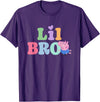 Peppa Pig 20th Anniversary Lil Bro Colorful Logo T-Shirt - Purple