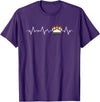 Bear Community Bear Brotherhood Gay Men Gifts Gay Bear Pride Heartbeat Paw Bear Flag Colors T-Shirt - Purple