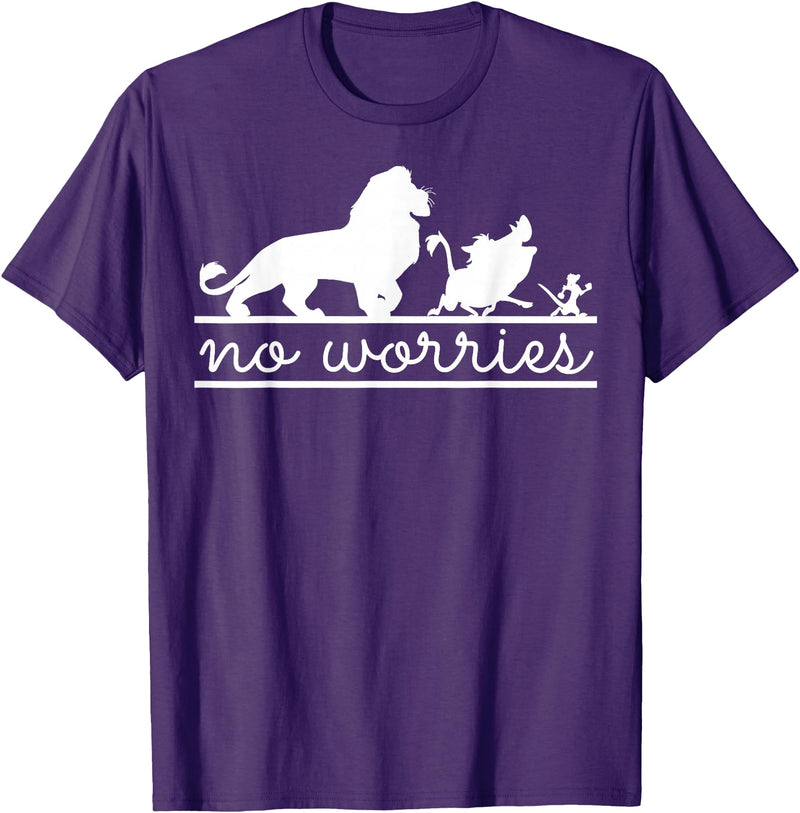 Disney Lion King No Worries Silhouette Trio T-Shirt - Purple