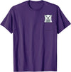 PeekingZoo Polar Bear Pocket Polar Bear In Pocket Polar Bear Peeking T-Shirt - Purple