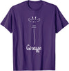 Giraffe Lover Grafik Outfits Stick Man Funny Giraffe Motif Giraffe T-Shirt - Purple