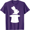 Wizard with Hat and Rabbit T-Shirt in Purple