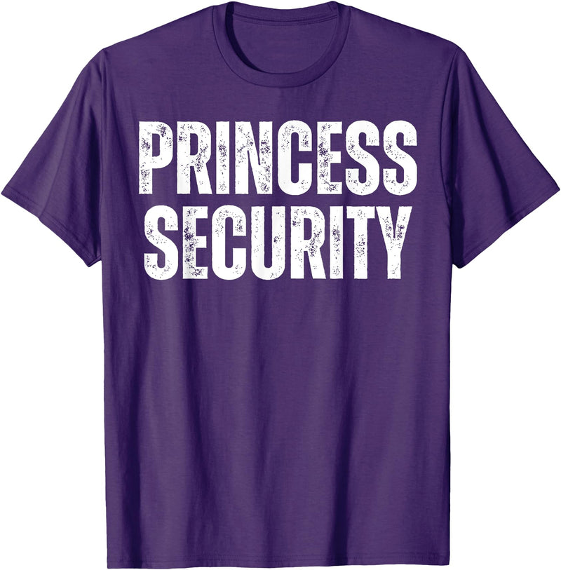 Couples Matching Outfits For Him For Her Set Matching Funny Princess Halloween Security Costume Dad Men T-Shirt - Purple