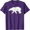 Geometric Patterns By DSMD Cool Polar Bear Geometric Pattern Boho Art Christmas Animal T-Shirt - Purple