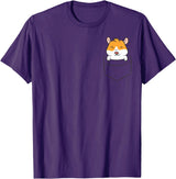 Cute Guinea Pig Tees And Gifts Guinea Pig In A Pocket Cute Pocket Guinea Pig T-Shirt - Purple