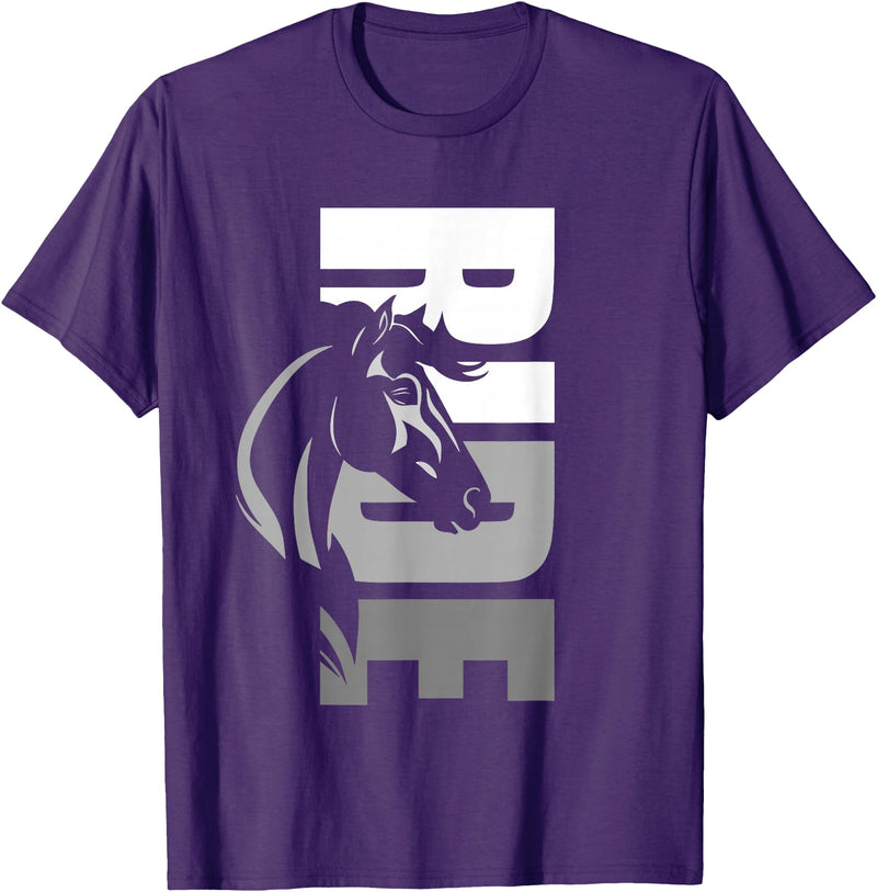 BASBO Horseback Riding Apparel - Horse T-Shirt - Straight - Purple