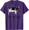 I'd Tip That Cow I'd Tip That Funny Cow Tipping Tee Shirt T-Shirt - Purple