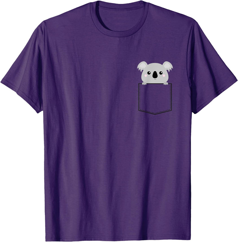 Pocket Koala Shirts Pocket Koala Bear T-Shirt - Purple