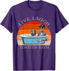 Skeleton Toaster Apparel – Meme Design Live Laugh Toaster Bath Skeleton | Dark Humor Meme Halloween T-Shirt - Purple
