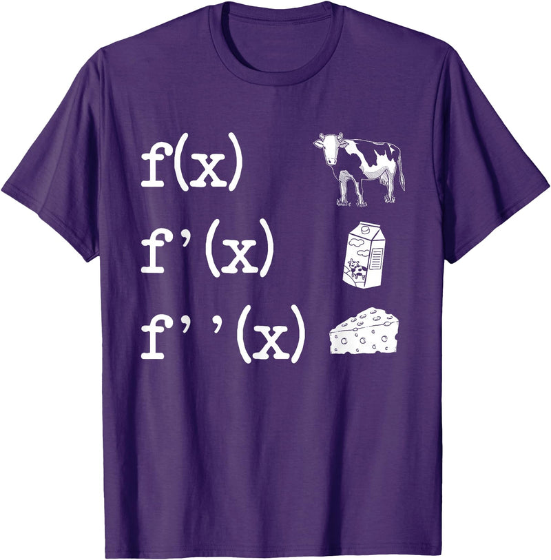 Cute Math Gifts Calculus Nerd Accessories & Stuff Funny Math Teacher Art For Men Women Cow Milk Cheese Formula T-Shirt -