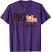 SHIRTSIDE PIG Pig Whisperer Shirt Gift For Pig Lover T-Shirt - Purple