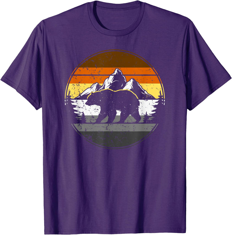 Bear Gay Pride by Content Design Studio Gay Men, Bear Community, Gay Bear T-Shirt - Purple