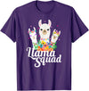 Llamas and Alpaca Gifts Llama Squad Funny Cute Llama Matching T-Shirt - Purple
