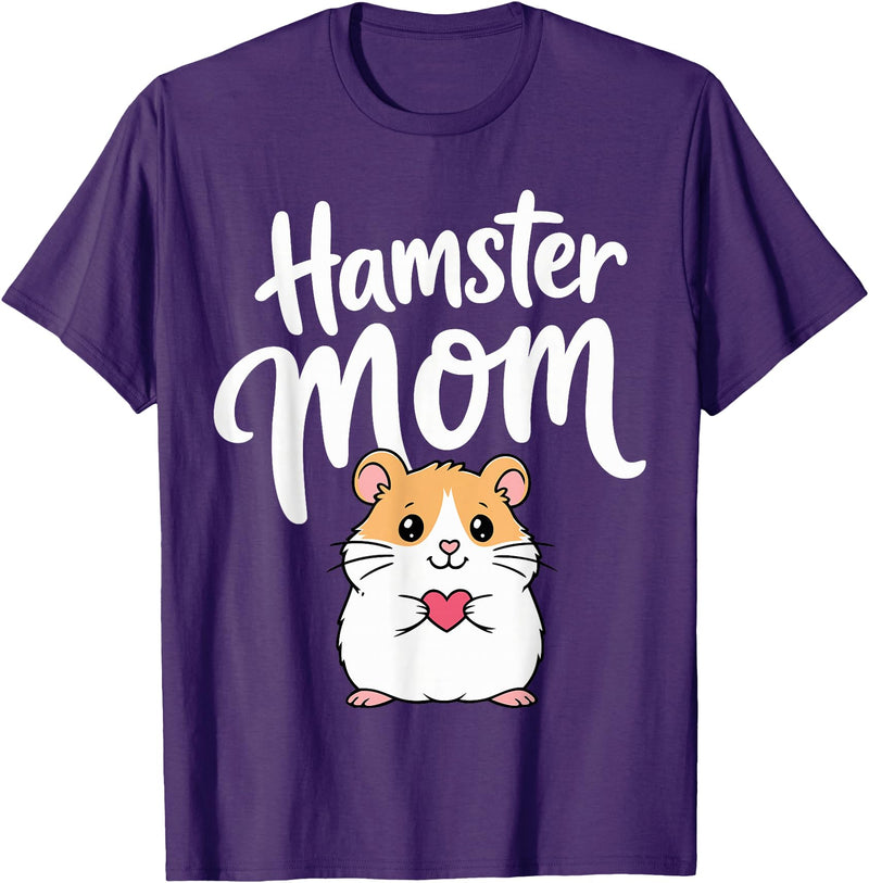 Hamster Mom Keeper Woman Girl Hamster T-Shirt - Purple