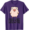 Pig Lover and Pig Farmer Gifts And Tees Pig Farmer Sorry I Can't I Have Plans With My Pig T-Shirt - Purple