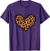 Giraffe Print Apparel Giraffe Heart Giraffe Print Clothes T-Shirt - Purple