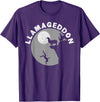 Funny Llama Tshirts for Farm Pet Animal Fans Funny Llamageddon T-Shirt for Llama Barnyard Lovers T-Shirt - Purple