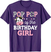 Cow Birthday Shirts For Family Men Women Cow Lover Pop Pop of The Birthday Girl Shirt Farm Cow Grandpa 1st T-Shirt - Purple