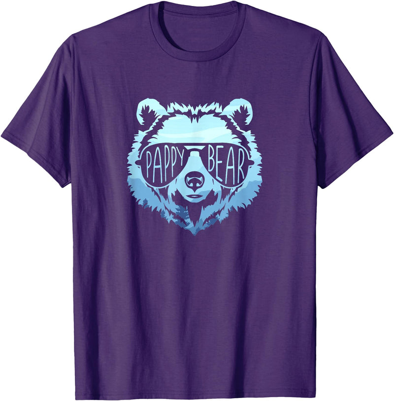 pappy Grizzly in sunglasses Pappy Bear Vintage Graphic T-Shirt - Purple
