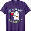 PeeKay Apparel - Fun Ice Bear Will Take Care Of It T-Shirt - Purple