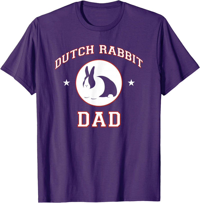 Dutch Rabbit Dad T-Shirt in Purple