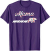 Wildflower Tee Co. Floral Mama Bear, Mom of 4 Shirt, Mama Bear and 4 Cubs T-Shirt - Purple