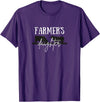 Wild Echo Designs Farmer's Daughter, Farm Life, Cattle Farm, Cute Cow T-Shirt - Purple