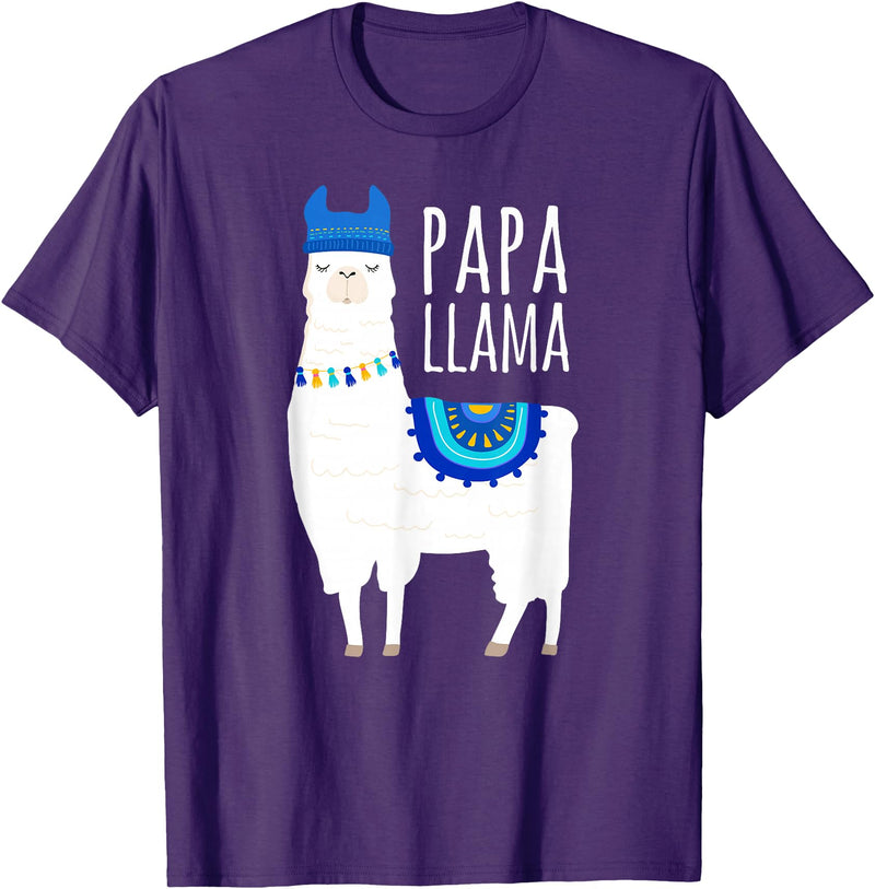 Mama Llama Lover Gifts by Memme Papa Llama T-Shirts for Men T-Shirt - Purple