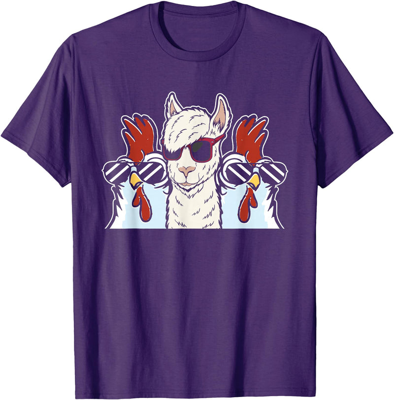 Llama Gifts & Accessories Chicken Llama Cool Alpaca - Lamaist Animal Llama T-Shirt - Purple