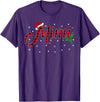 Buffalo Plaid Matching Christmas Pajamas Gifts Funny Matching Family Buffalo Plaid Mimi Christmas Pajama T-Shirt - Purple