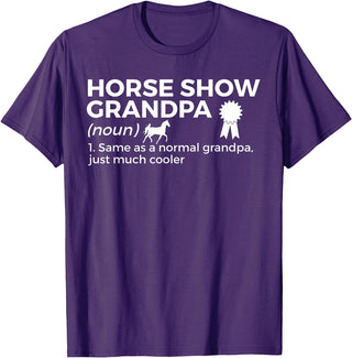 Horse Show Apparel Funny Horse Show Grandpa Definition T-Shirt - Purple