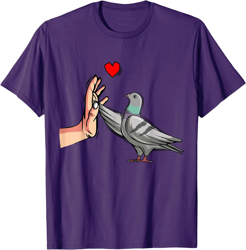 Funny Pigeon Lover Apparel & Gift Designs Pigeon Lover Men Women Kids T-Shirt - Purple
