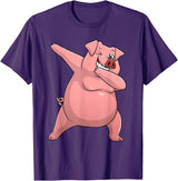 Pig Gift Pig Lover Stuff & Pig Novelty Accessories Cute Pig Art For Men Women Kids Livestock Farming Pig Lovers T-Shirt - Purple