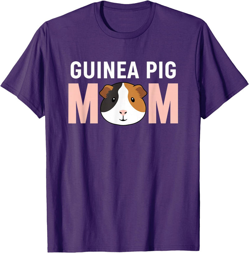 Cavy Mom Designs FarmAnimal Guinea Pig Mom Cavy Owner Mom Design T-Shirt - Purple