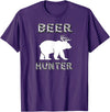 funny Beer Hunter shirt Funny Bear Deer BEER Hunting Tee Shirt T-Shirt - Purple