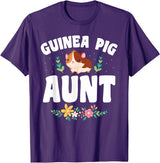 Guinea Pig Aunt Wear Guinea Pig Aunt Pet Owner T-Shirt - Purple
