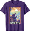 Giant Step Design Co. SWVA Southwest Virginia Black Bears Vintage Parks Poster T-Shirt - Purple