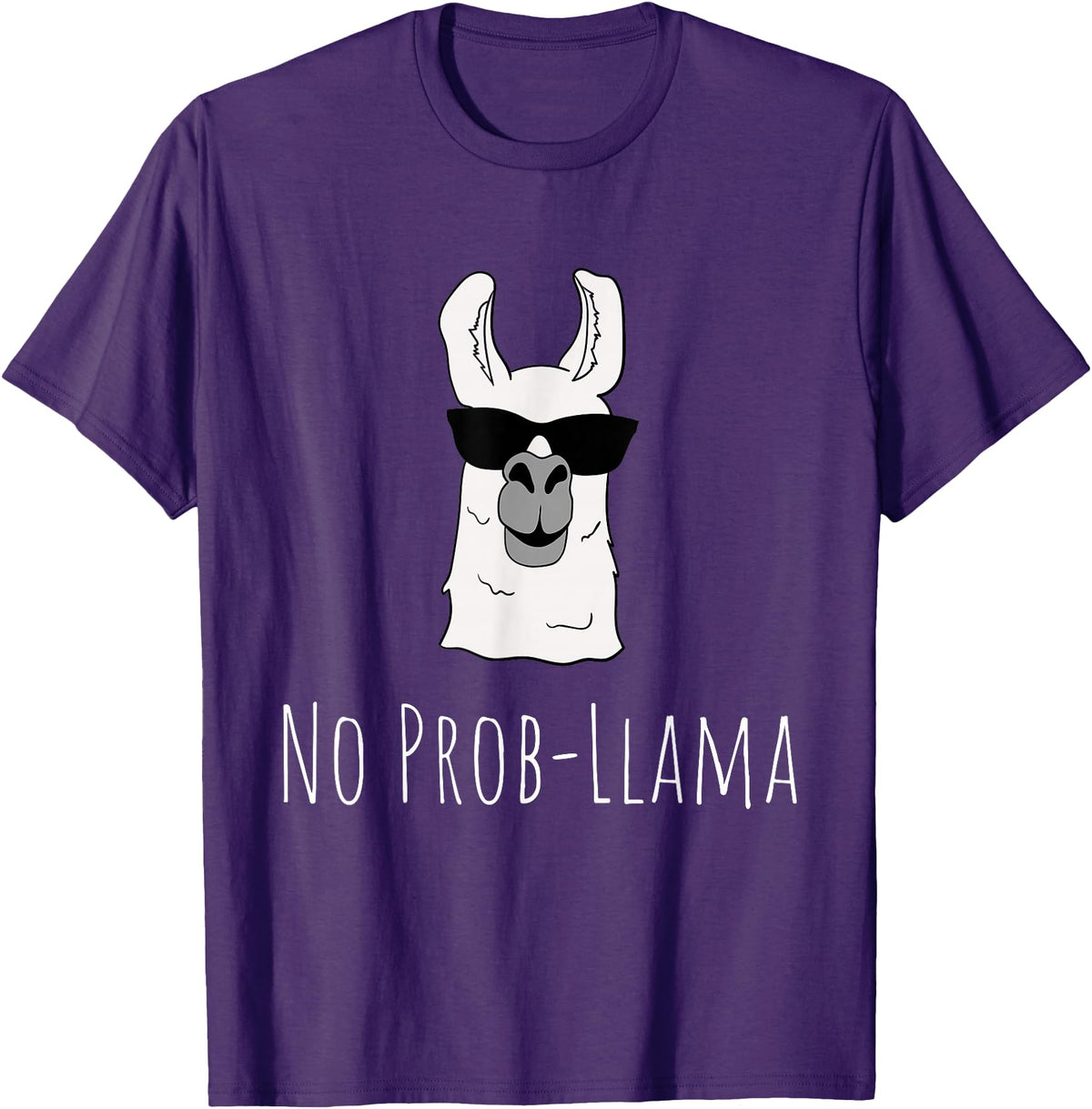 Llama Mama Apparel No Prob-Llama No Problem Cute Funny Cool Llama Alpaca Gift T-Shirt - Purple
