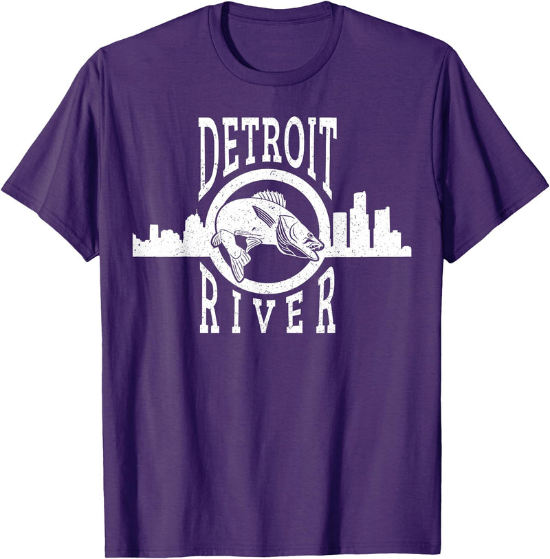 Eternal Angler Detroit River Walleye Fishing T Shirt for Men Women T-Shirt - Purple