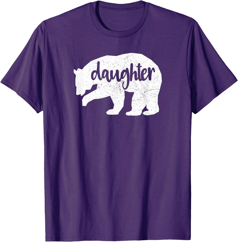 Family & Animals Gifts Daughter Bear - Funny Family T-Shirt Cool Animal Love Tee T-Shirt - Purple