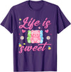 Funny gummy bear lover gummy bear candy Gummy Bear Life is Sweet Candy Gummy Bear T-Shirt - Purple
