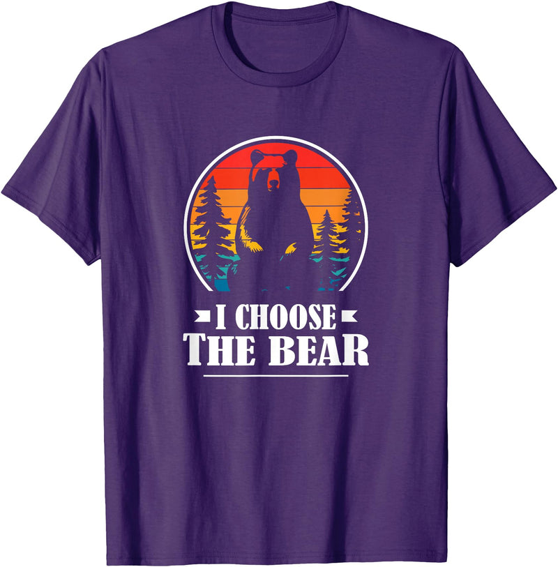 MeToo Angry Radical Feminist Gift Shirts & Hoodies Womens Retro Vintage This Is Why I Choose The Bear T-Shirt - Purple
