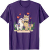 Llama Bride and Groom Wedding Matching Couple Llama Bride and Groom Wedding Art Matching Couple Loving T-Shirt - Purple