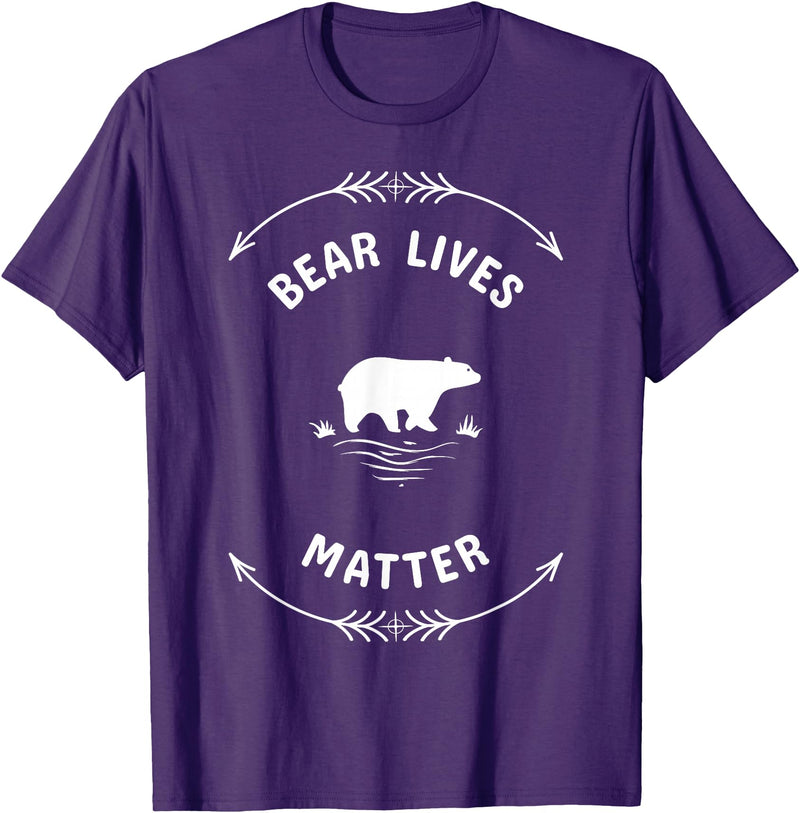 Animal Lover Save The Bears Wild Animal Tees Animal Lover Bear Lives Matter Save The Bears T-Shirt T-Shirt - Purple