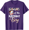 Love Family Matching Mommy of The Birthday Boy Cow Farm 1St Birthday Boy T-Shirt - Purple