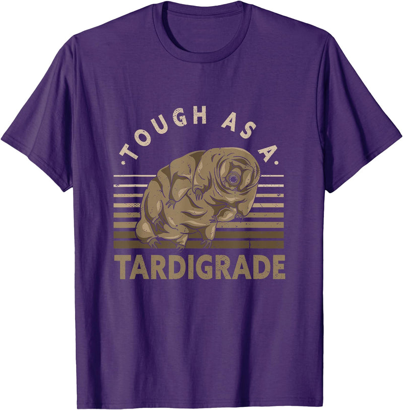 Water Bear Microbiology Enthusiasts Apparel & Co. Waterbear Design For Tardigrade Lover - Tough As Tardigrade T-Shirt - Purple