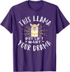 Cute Llama And Alpaca Animal Design Ideas Dieses Lama Wanna dein Drama nicht T-Shirt - Purple