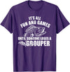 Grouper gifts Grouper Grouper Fishing Saying T-Shirt - Purple